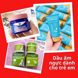 Dầu bôi ấm ngực EucaPro / Vicks Baby Balsam (50g)/Little Innoscents Organic (75ml), Úc trẻ từ 3 tháng tuổi