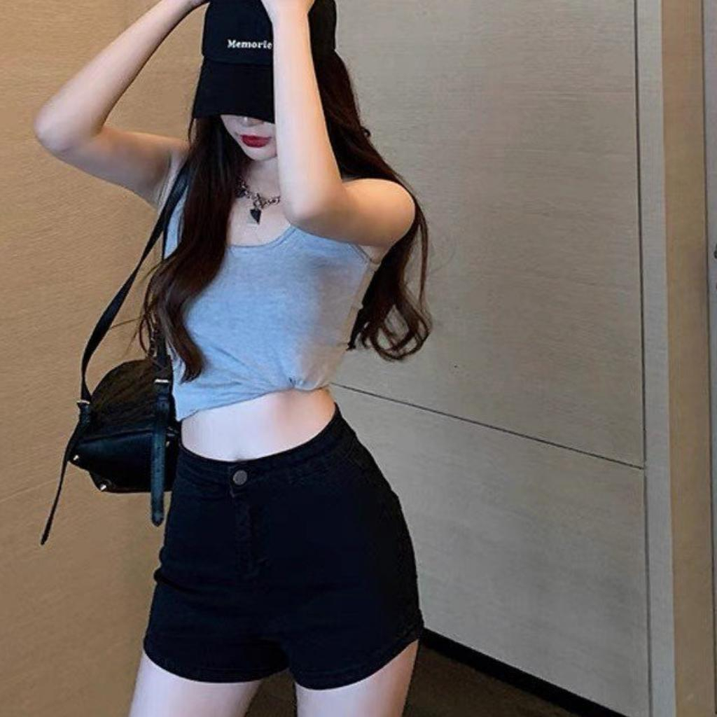 Quần short nữ Meei Shop chất kaki dày dặn lưng cao, Quần nữ phong cách mùa hè Q1