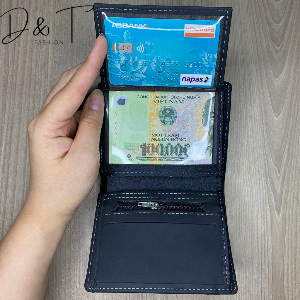 Ví Nam Dáng Đứng Da Bò Cao Cấp DT12