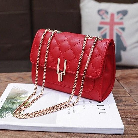 [  giảm 10K cho đơn bất kì ] Túi Xách Nữ Đeo Chéo Trần Trám Khóa Bấm Da Pu Màu Trơn ĐEN TRẮNG Dáng Vuông