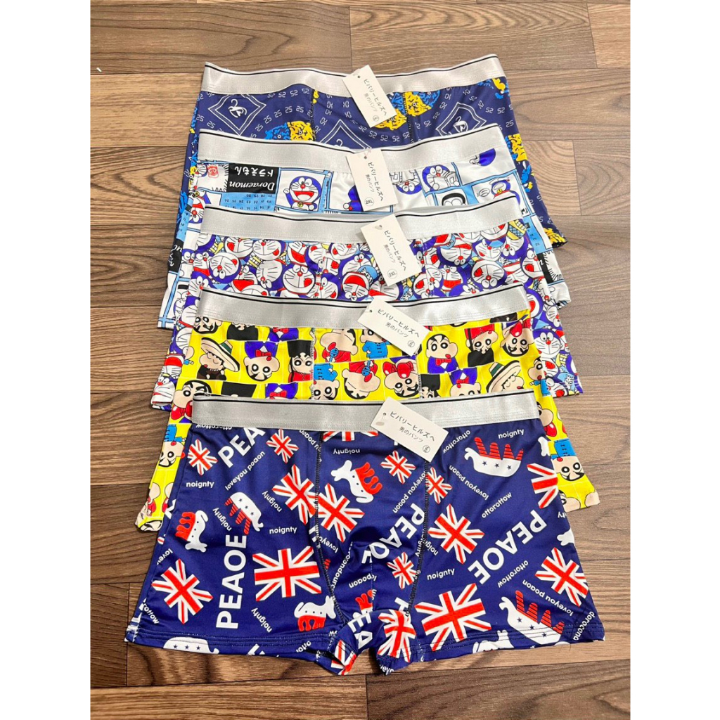 Quần sịp nam đùi boxer Hoạt hình kháng khuẩn cao cấp thấm hút mồ hôi co giãn 4 chiều( Mua từ 3 cái tặng hộp)
