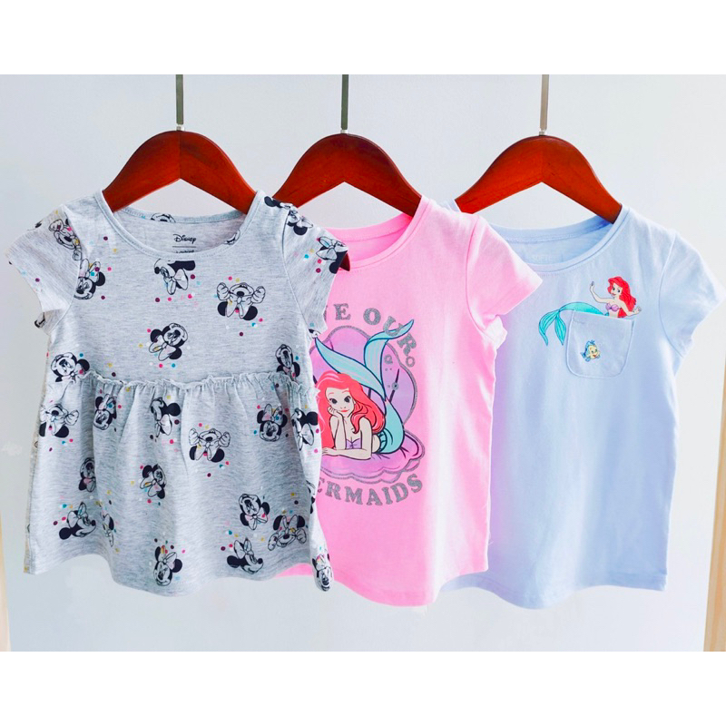 Áo thun xuất dư Jumping Beans bé gái hoạ tiết disney cotton mềm 12M-5T