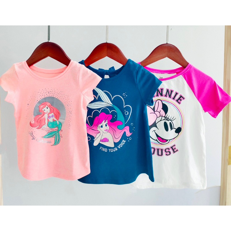 Áo thun xuất dư Jumping Beans bé gái hoạ tiết disney cotton mềm 12M-5T