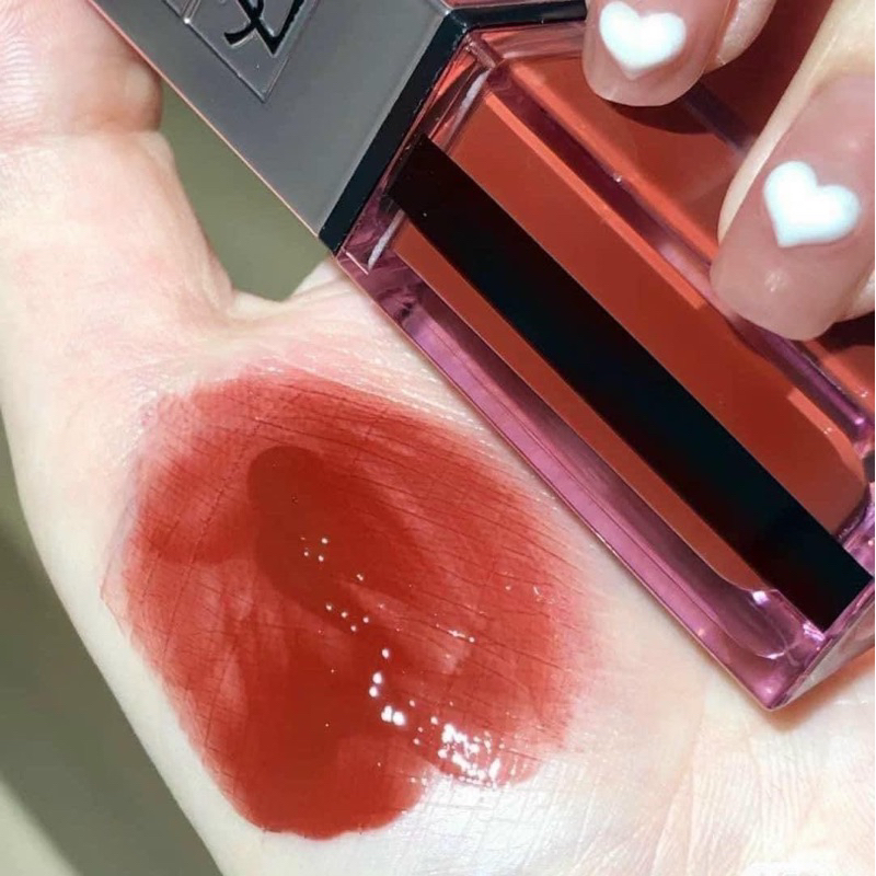 Son YSL Water Stain Glow 202 Insurgent Red fullsize Fullbox Tester- Đỏ Nâu