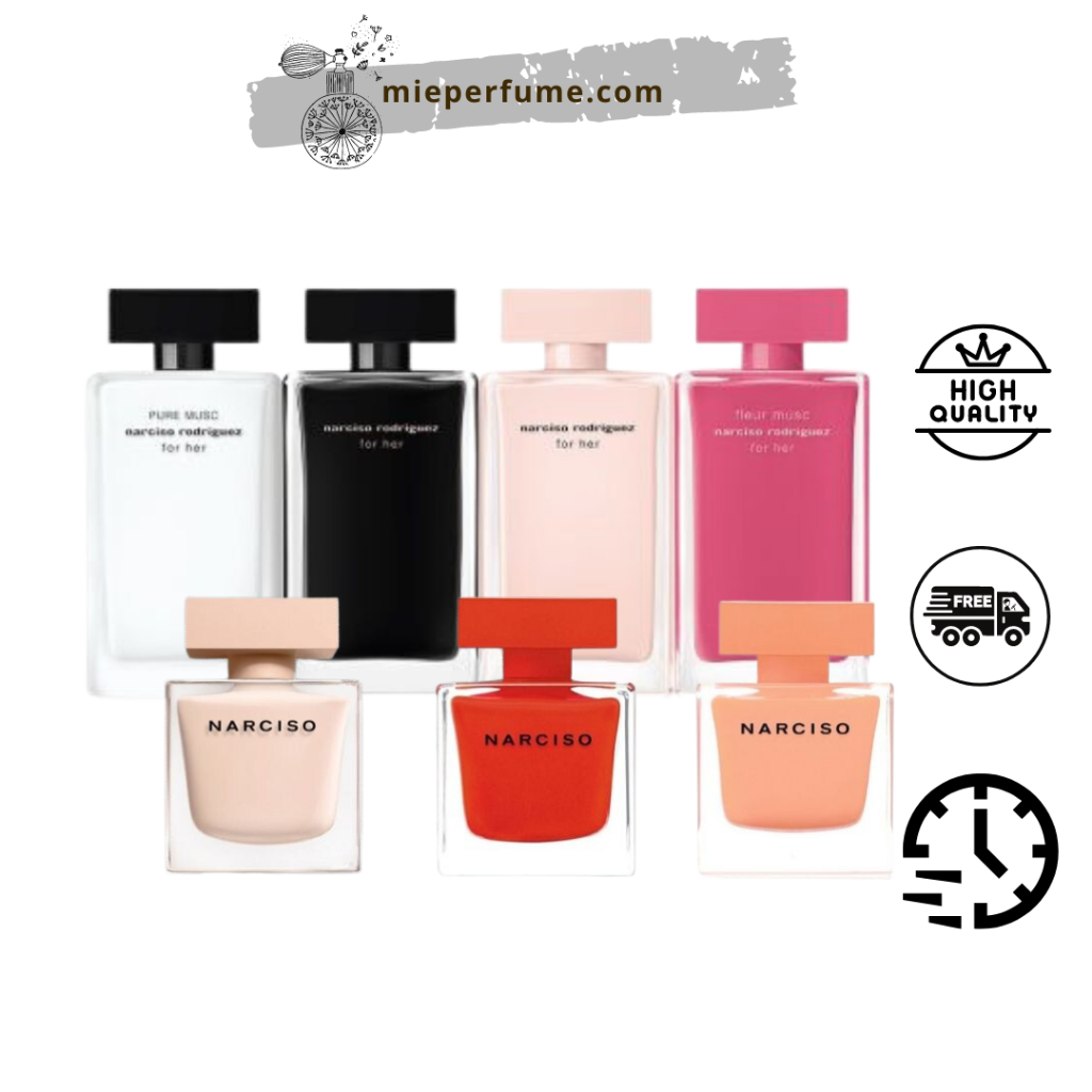 Nước Hoa Narciso Ambree, Narciso For Her EDT-EDP, Fleur Musc, Pure Musc 100ML