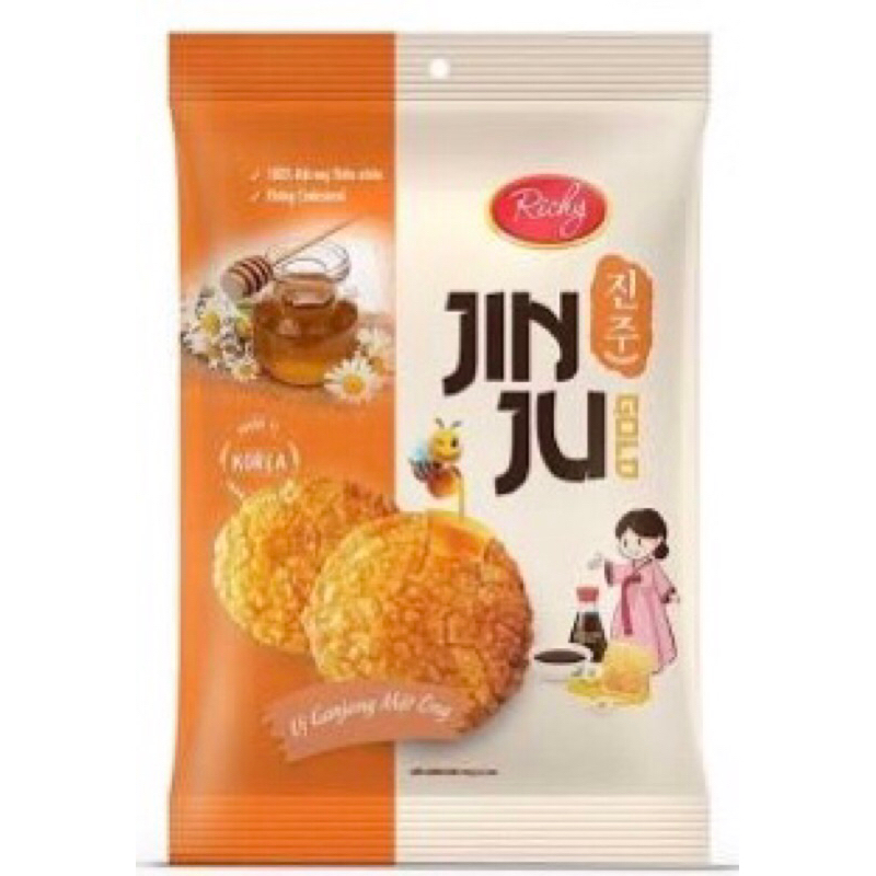 Bánh gạo Jinju Richy mật ong/ cốm sữa/ muối hồng 120 -134g