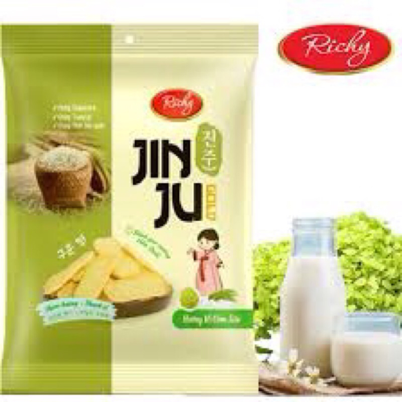 Bánh gạo Jinju Richy mật ong/ cốm sữa/ muối hồng 120 -134g