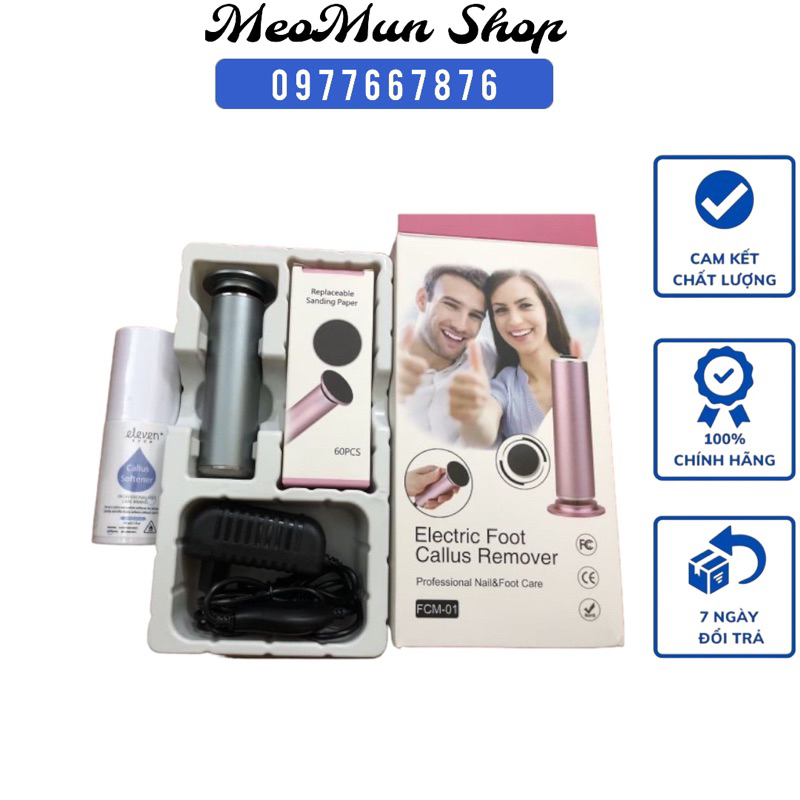 combo Máy Chà Gót Chân Tặng Kèm Chai Xịt mềm da Trà Gót ELEVEN