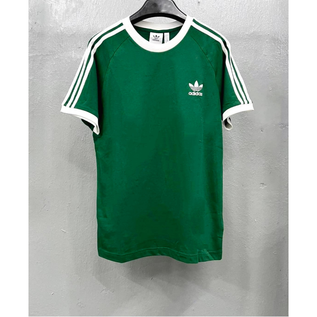 Áo Thun Chính Hãng Adidas Adicolor 3 Sọc Xanh Rêu Shop Xám Store