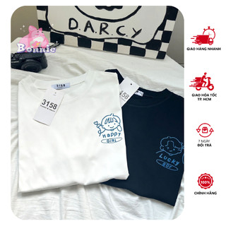Áo thun tay lỡ 3158 in hình boy and girl cute cho các cặp đôi - áo phông 3158 cotton khô