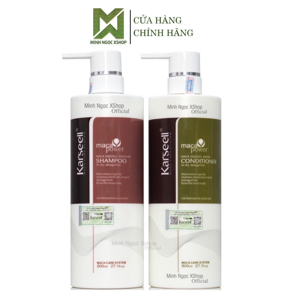 Dầu gội xả phục hồi siêu mượt chuẩn salon KARSEELL Maca 800ml