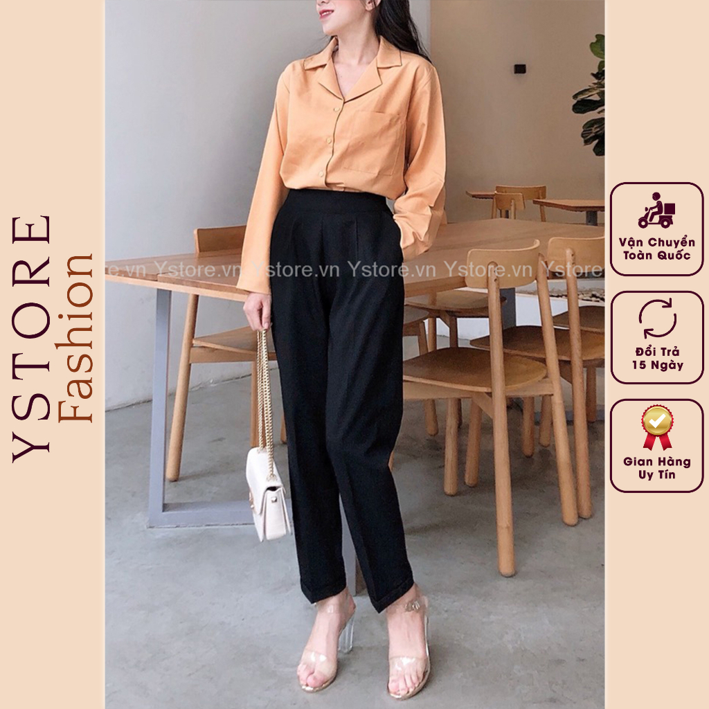 Quần tây lưng cao công sở nữ dáng quần âu chất vải cao cấp tôn dáng YSTORE