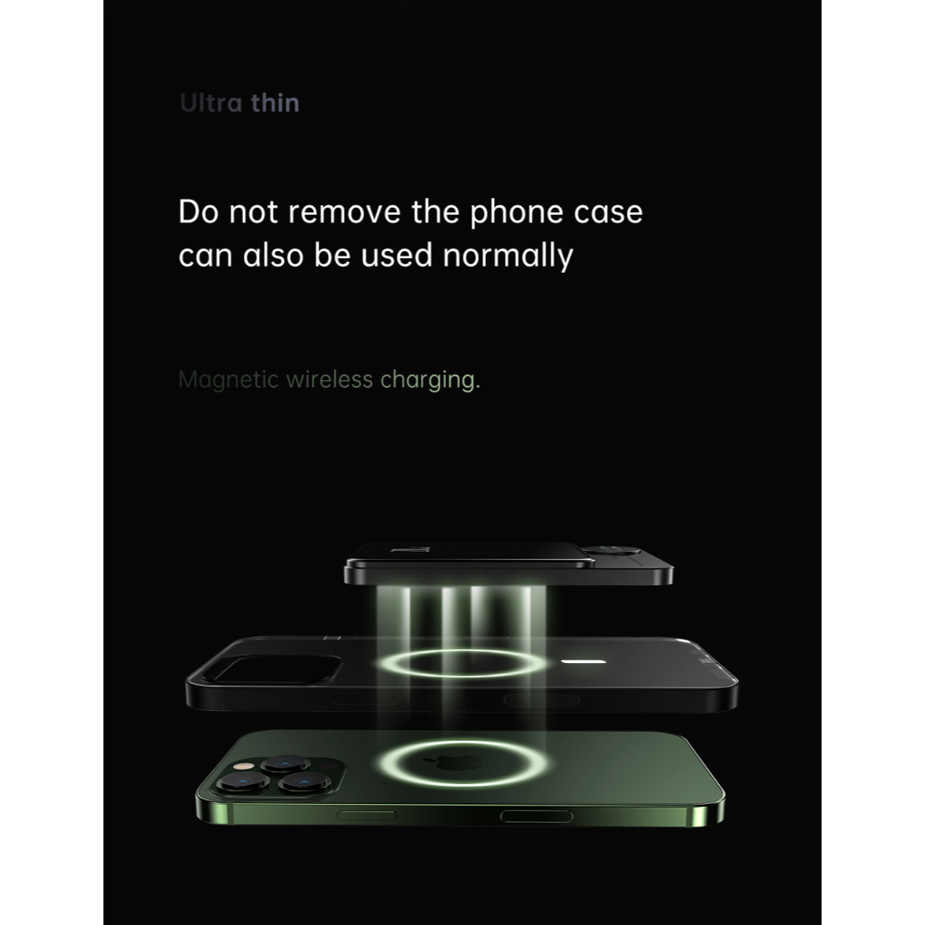 Sạc Dự Phòng Không Dây FENRUI Q9 5000mAh /10000mAh,Cho 12/13/14 Series,Sạc K Dây từ tính 7.5W,SẠC CÓ DÂY 20W