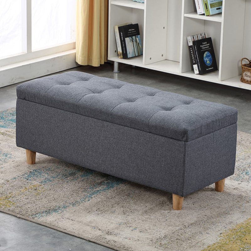 Ghế sofa dài Woody chân gỗ, đôn sofa bed mặt đệm đàn hồi hiện đại giá rẻ phòng khách- GC10