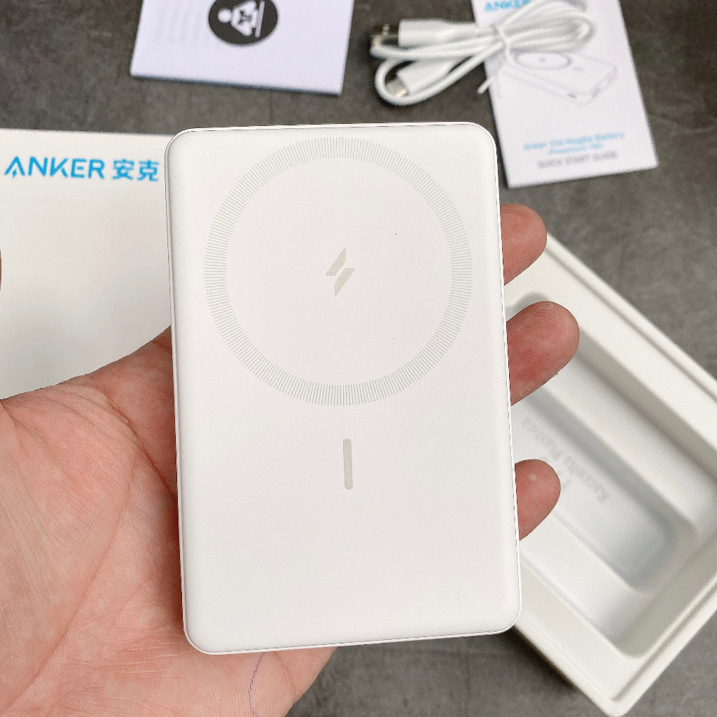 Sạc dự phòng Anker 10000mAh MagGo 334 Magnetic Battery - A1642 Từ tính không dây dây Hít Lưng  IP 12 13 14 Pro Max