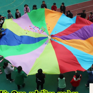 Dù bạt vận động 3m dù bạt sắc màu cầu vồng, Dù bạt đi dã ngoại, cảm thụ âm nhạc, học liệu âm nhạc rainbowmusic, dạy nhạc