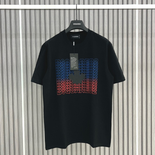 Áo Thun Cotton Nam DSQ Chữ Loang Mát Mịn Hot Trend Hè 2023