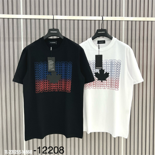 Áo Thun Cotton Nam DSQ Chữ Loang Mát Mịn Hot Trend Hè 2023