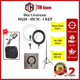 Đèn Livestream HQ18 - 45CM 1 Kẹp  Kèm Chân Linco  2m1, Hỗ Trợ Quay Tiktok - Make up - Bán hàng live stream - Phun Xăm