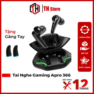 Tai Nghe Gaming Bluetooth Apro366 Tws , Tai Nghe Chơi Game Không Dây Bluetooth 5.0 - Độ Trễ Thấp - Pin Trâu - Có Míc