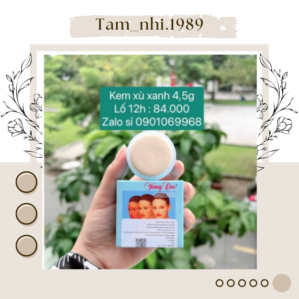 Lẻ kem xù xanh ⚡ GIÁ TỐT ⚡ Kem dưỡng da cô gái tóc xù hộp màu xanh - hàng chuẩn công ty Bông Hồng Xanh