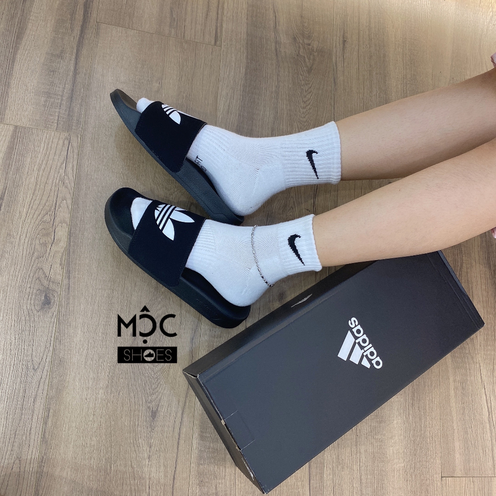 Dép ADIDAS SHOWER Cỏ Ba Lá LITE Màu Đen - *Black* - Code: EG8271