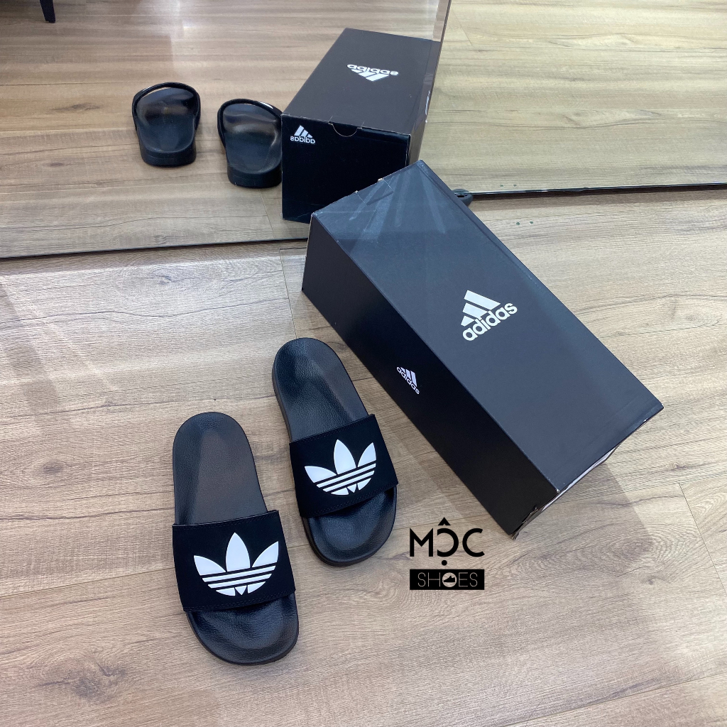Dép ADIDAS SHOWER Cỏ Ba Lá LITE Màu Đen - *Black* - Code: EG8271