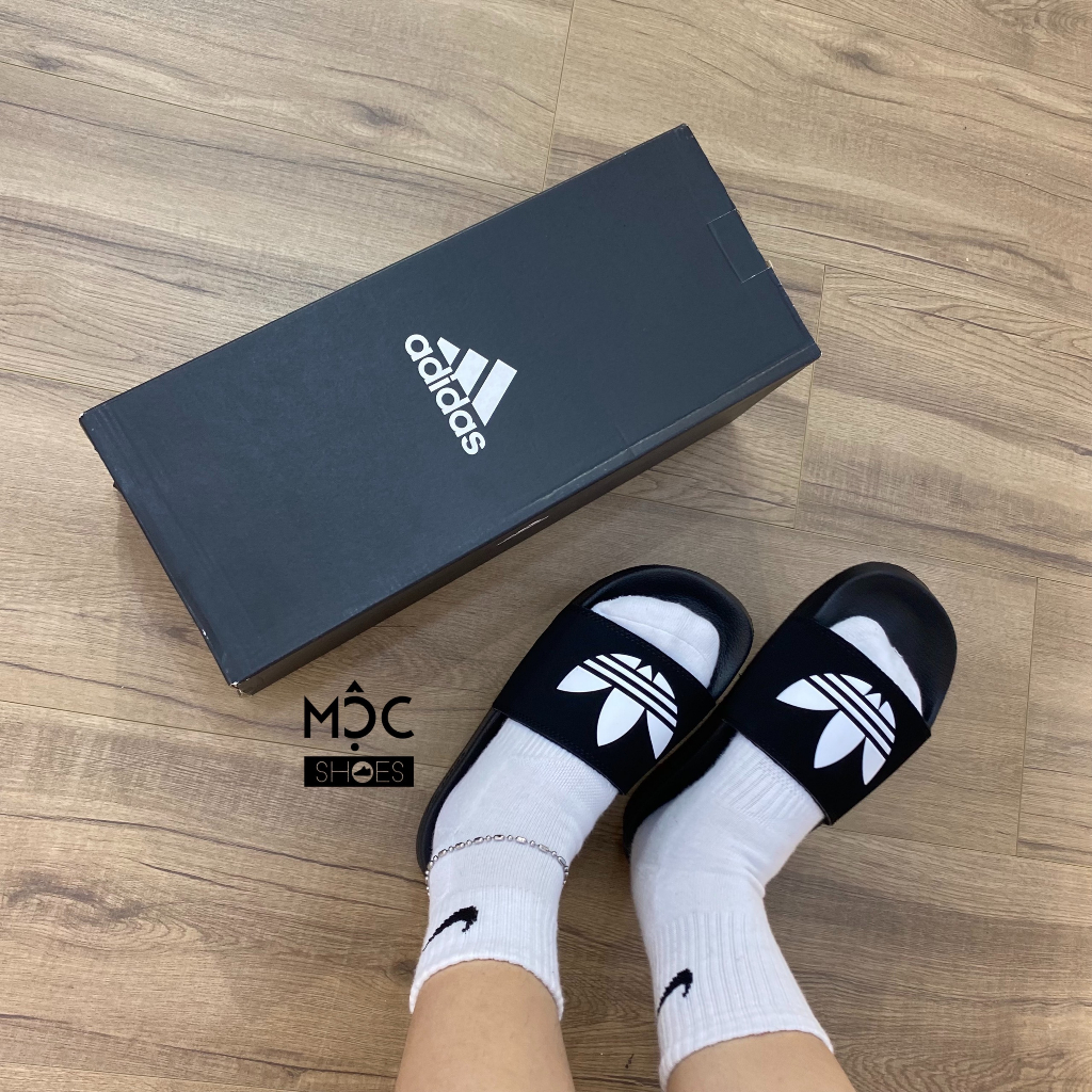 Dép ADIDAS SHOWER Cỏ Ba Lá LITE Màu Đen - *Black* - Code: EG8271