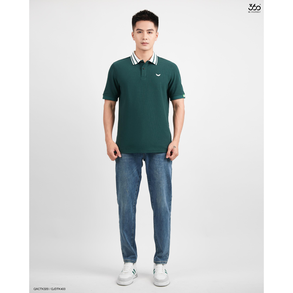 Quần jean nam thương hiệu 360 Boutique dáng tapered màu xanh navy - QJDTK403