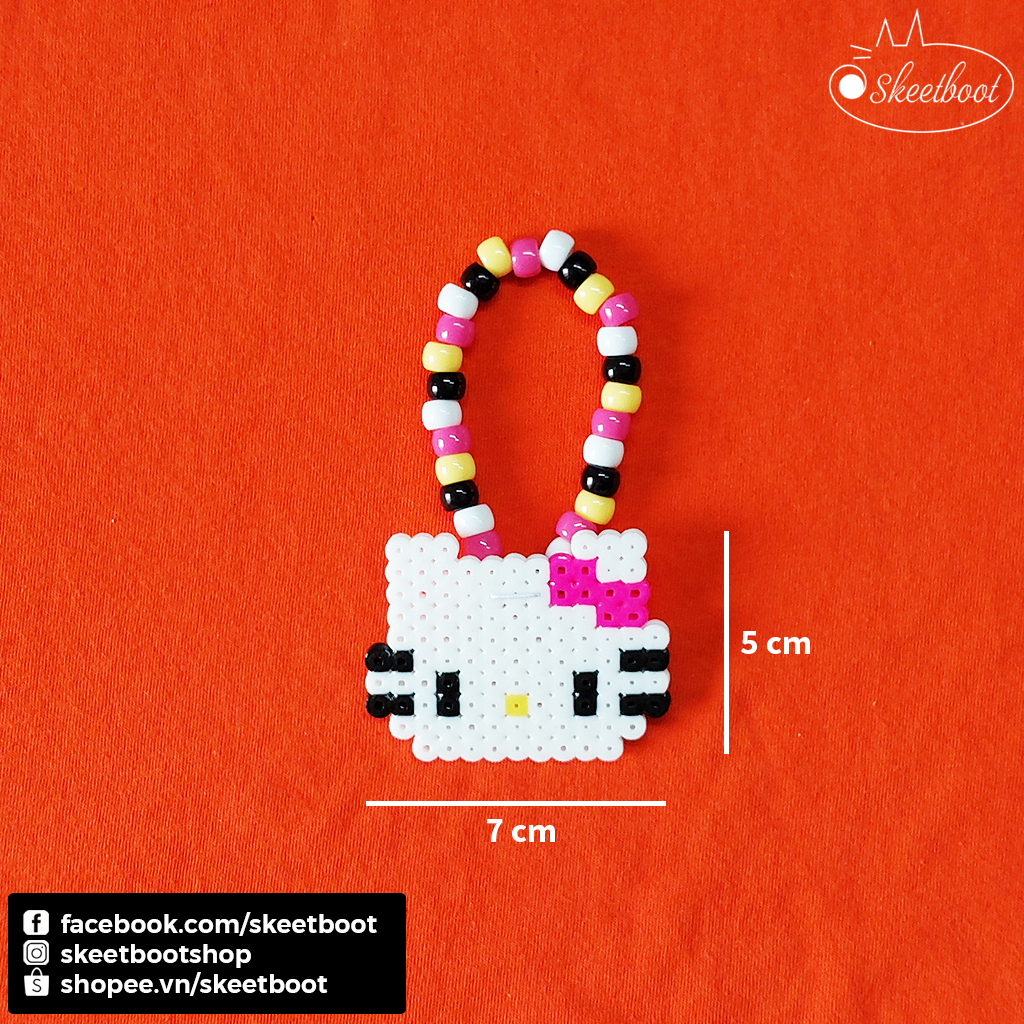 Vòng kandi Hello Kitty - vòng tay mèo hello kitty - phụ kiện rave edm festival siêu xinh