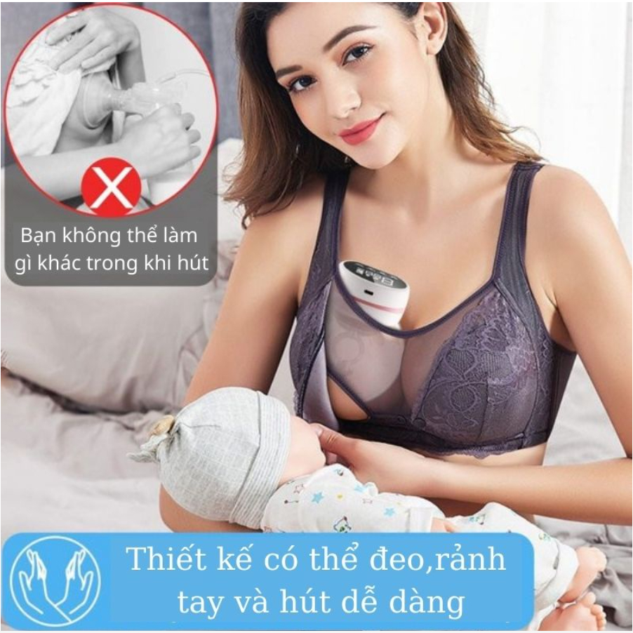 Máy Hút Sữa Sạc Pin, Cao Cấp Không Dây, Màn Hình Led, 3 Chế Độ 9 Lực Hút, Có Chế Độ Massage - Chất Liệu Tốt Cho Sức Khỏe