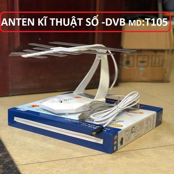 Anten Tivi, Ăng Ten Tivi DVB T2 Thông Minh, Thu Sóng 30KM, Ang Ten TV Kỹ Thuật Số Trong Nhà - Bảo Hành 12 Tháng