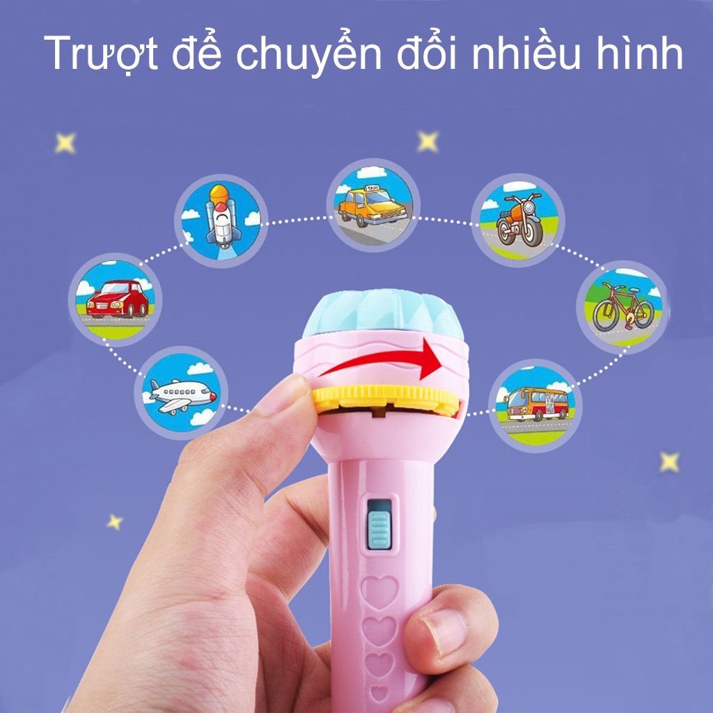 Đèn pin chiếu hình cho bé 80 hình ảnh sắc nét rõ ràng