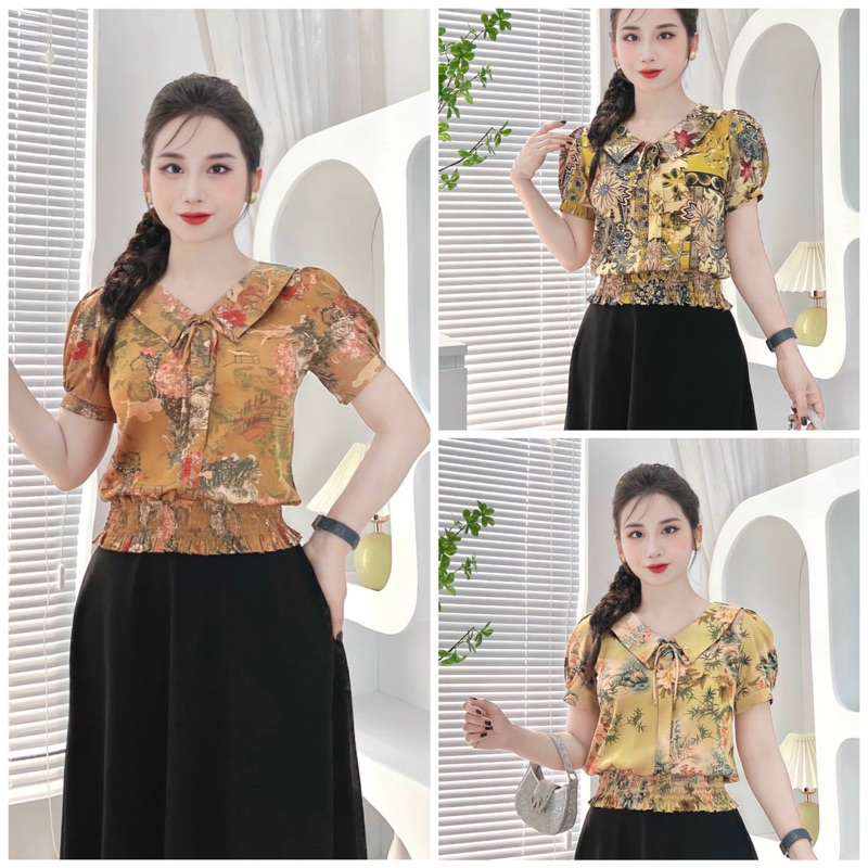 🔥🔥FREESHIP🔥 ÁO SƠ MI LỤA CỔ NƠ SIÊU ĐẸP CHUẨN ẢNH