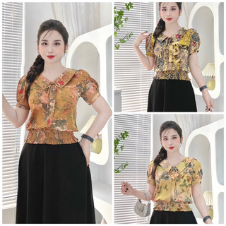 🔥🔥freeship🔥 áo sơ mi lụa cổ nơ siêu đẹp chuẩn ảnh