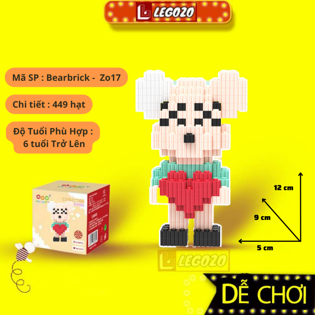 Lego Mini Mô Hình Lắp Ráp Bearbrick Lego Pokemon Đồ Chơi Lego Lắp Ghép Dễ Chơi Cho Trẻ