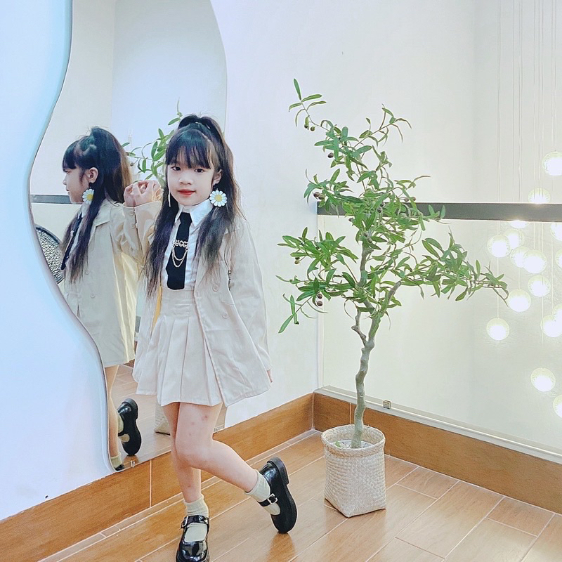 Set vest 4 chi tiết cho bé gái 7-35kg