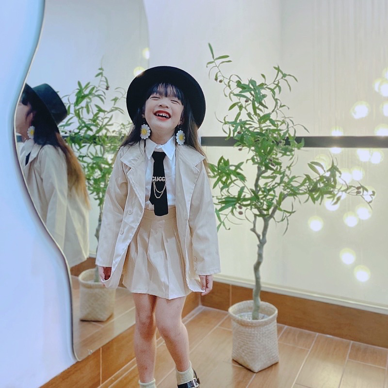 Set vest 4 chi tiết cho bé gái 7-35kg