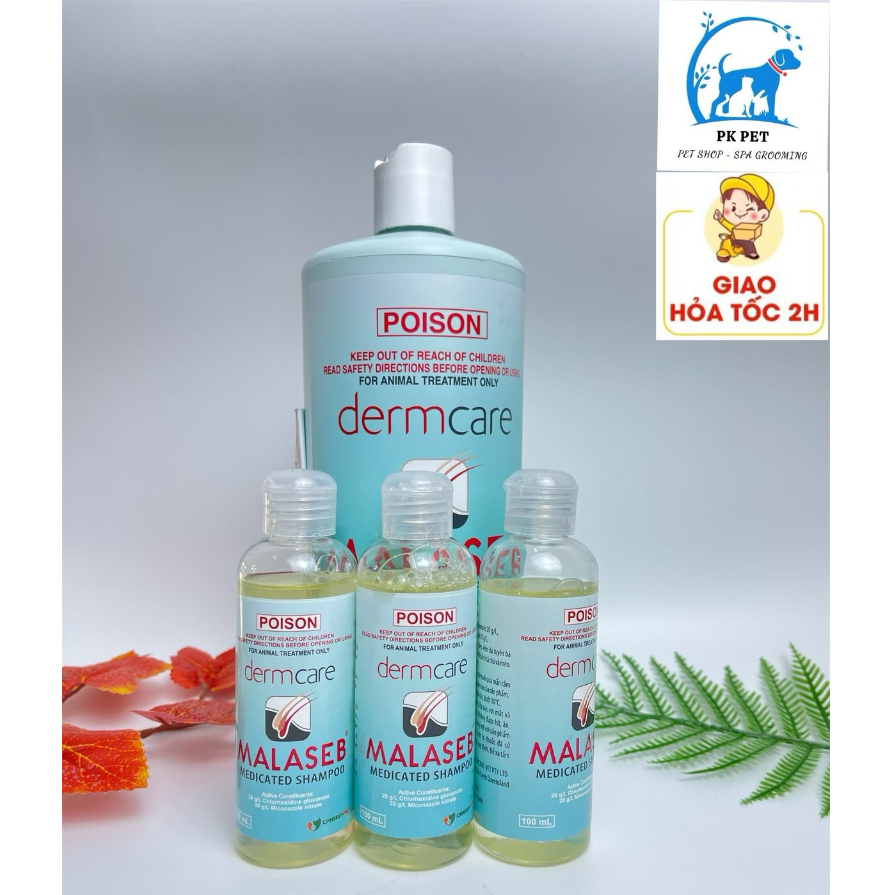 Sữa Tắm Trị Nấm, Ghẻ, Viêm Da, Dị ứng CHÓ MÈO Demcare Malaseb 100ml