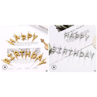 Trang trí bánh nến chữ Happy Birthday
