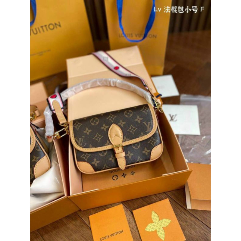 Túi Xách Nữ Lv Size 21 Cm Diane 2022 Hàng Cao Cấp 2 Box Nam châm Nguyên Siu Sịn Sò tặng kèm khăn