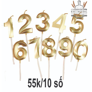 SET 10 SỐ GIỐNG NHAU - NẾN SỐ UỐN KIỂU ÂU