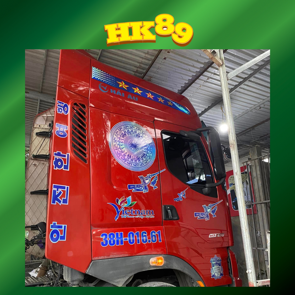 Tem xe tải - Tem dán xe chữ Hàn - Decal phản quang 7 màu chống nắng mưa