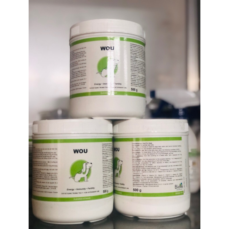 WOU Hũ Bột Bổ Sung Khoáng Chất Vitamin Cho Chó 500g