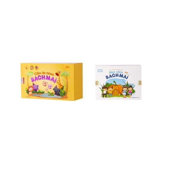 Combo Cốm ăn ngon bạch mai và Men sống bạch mai Vitamin tổng hợp cho bé trẻ tăng cân ngủ ngon hết biếng ăn tăng đề kháng