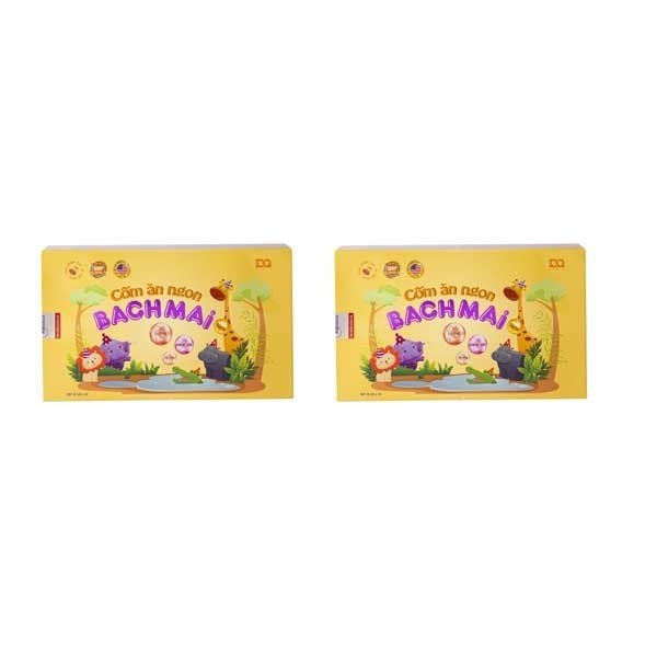 Combo 2 hộp Cốm ăn ngon Bạch mai Vitamin tổng hợp cho bé biếng ăn giúp trẻ tăng cân ngủ ngon tăng đề kháng