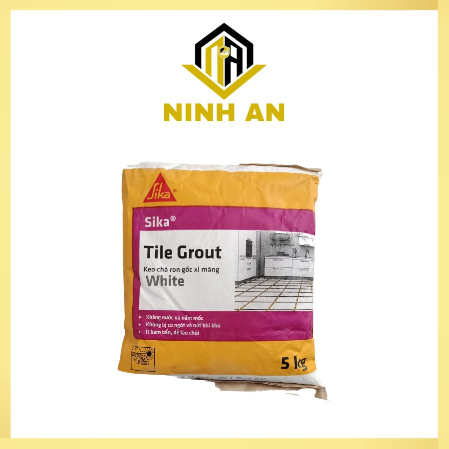 Sika Tilegrout white 5kg bao - Keo chà ron gốc xi măng ( trắng )