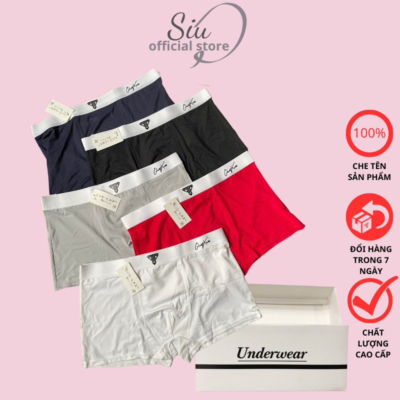 Quần Sịp Nam Chuột Xám Set 5 , Quần Chip Nam Thun Lạnh , Quần Xì Nam Cao Cấp Co Giãn 4 Chiều Cực Thoáng Khí Kháng Khuẩn