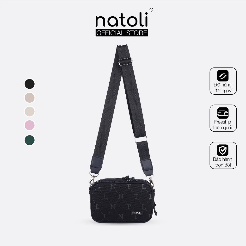 Túi đeo chéo nam nữ thương hiệu NATOLI chất vải canvas chống nước tốt - BST FLEX  CROSS BAG T15