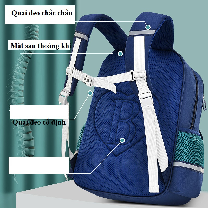 Balo chống gù cao cấp dành cho bé trai, bé gái